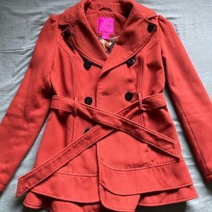 Burnt Orange Pea Coat